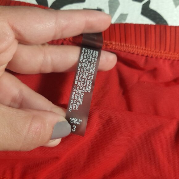*BOGO FREE* TORRID Size 3 Red High Rise Lattice Side Swim Bottom - Picture 4 of 4
